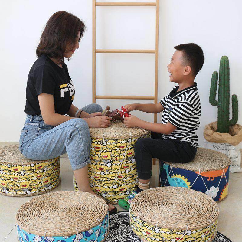 纯手工草编蒲团榻榻米坐垫儿童卡通小凳子桌子飘窗垫天然草垫加厚,居家布艺,蒲团,淘宝优惠券,粉丝福利购,淘宝优惠卷