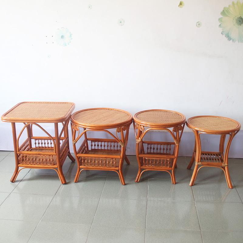 家用小桌子小茶桌阳台休闲桌椅小藤椅子个性小凳子真藤椅套装组合