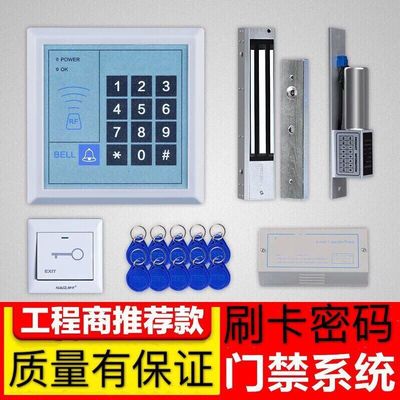 电子门禁系统双门电插锁磁力锁刷卡密码玻璃门门禁一体机门禁套装