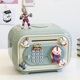 儿童女孩只进不出保险箱男孩密码 存钱罐柜2024年新款 盒大容量储蓄