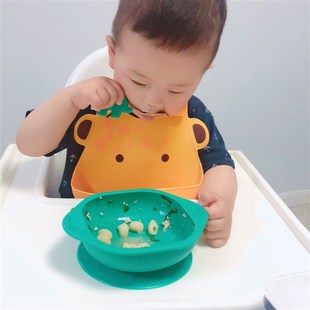 marcus叉勺吸盘碗套装宝宝学吃饭训练勺子一岁婴儿童短柄辅食餐具