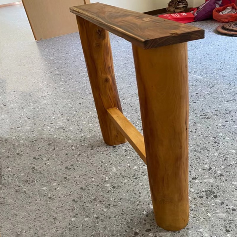 天然原木桌腿家用庭院木桌桌腿简约实用稳固木质桌腿支架大板底座