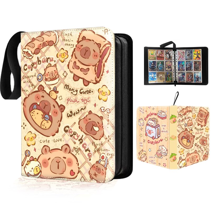 卡皮巴拉集卡片卡册收藏册包包挂件文具周边皮质拉链内页生日礼物