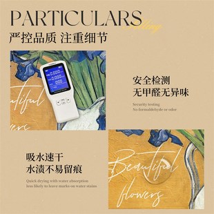 梵高油画复古浴室软硅藻泥地垫防滑吸水垫子高级感轻奢卫生间脚垫