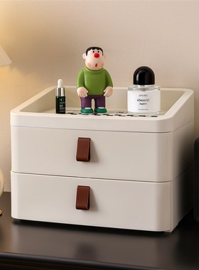 入户玄关桌面抽屉式收纳盒摆件高级感梳妆台柜化妆品置物架整理盒