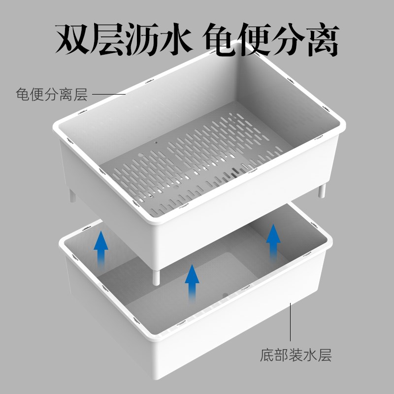 新款防逃生态乌龟缸带爬台免换水底滤水陆两栖造景养小乌龟专用缸