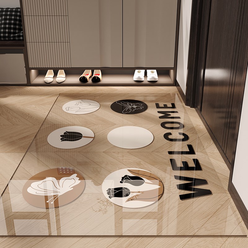 地垫入户门地垫软玻璃PVC透明门垫玄关大门口进门脚垫耐脏防滑垫