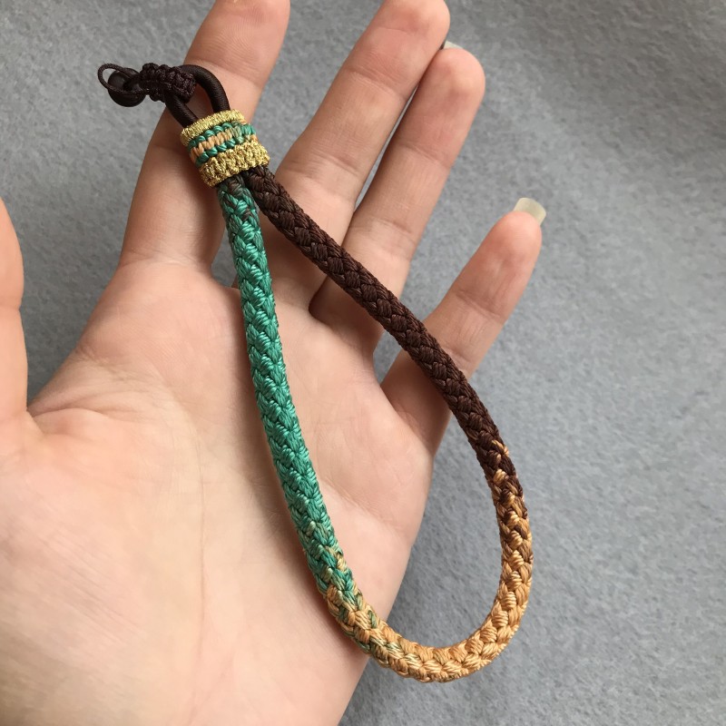 成品手工编织龙鳞渐变钥匙绳龙鳞手把件绳锦鲤钥匙绳