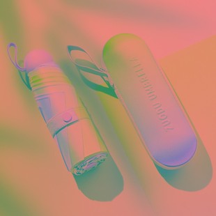 【海岸村恰恰恰同款】遮阳伞黑胶太阳伞防晒防紫外线女折叠晴雨伞