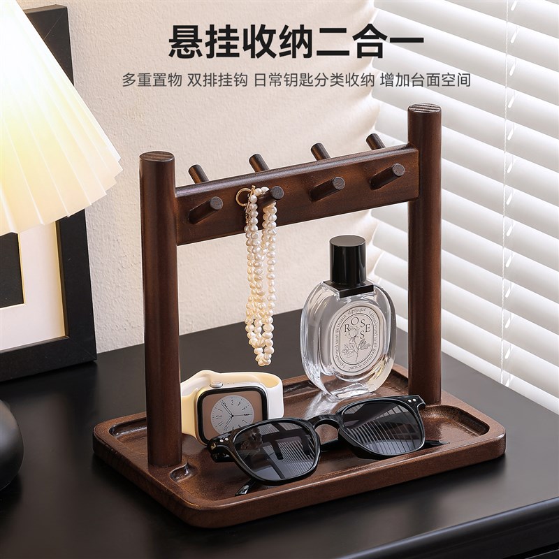 中古风钥匙收纳玄关装饰品摆件入户进门口鞋柜置物架乔迁新居礼物