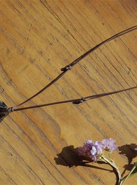 除霉运!茶水晶吊坠男茶晶挂坠天然石原石项链烟晶石头挂件毛衣链