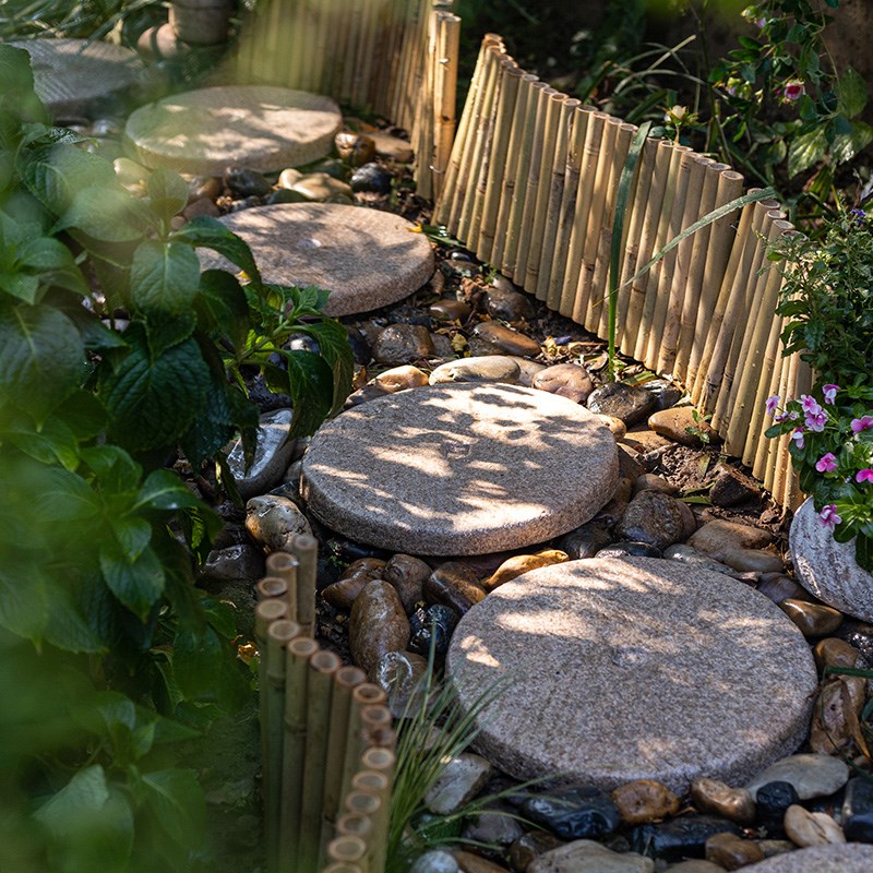 仿石磨铺路石户外花园装饰汀步石庭院草坪脚踏石园林景观造景摆件
