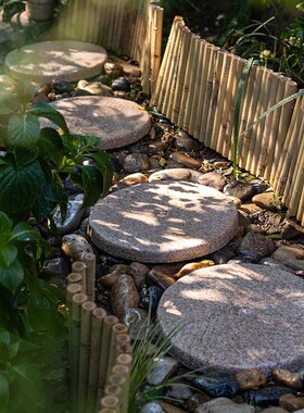 仿石磨铺路石户外花园装饰汀步石庭院草坪脚踏石园林景观造景摆件