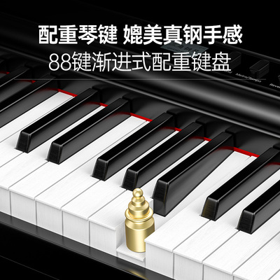 特伦斯折叠电钢琴88键便携式儿童成人初学者入门家用幼师