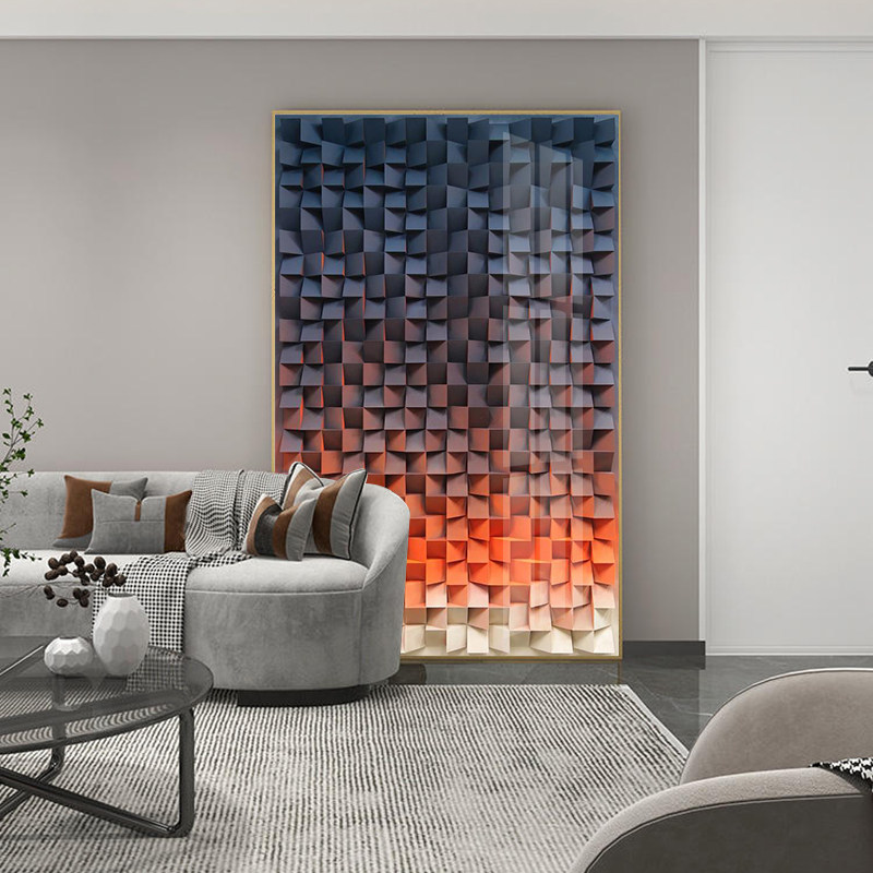 现代抽象客厅餐厅装饰画几何方块艺术组合挂画设计感个性软装挂画,家居饰品,现代装饰画,淘宝优惠券,粉丝福利购,淘宝优惠卷