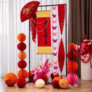 展架拉花摆件结婚喜字灯笼全套场景装 婚房布置套装 饰婚庆用品大全