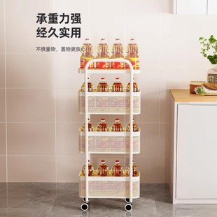 厨房置物架落地窄柜缝隙家用卫生间浴室移动小推车侧夹缝收纳架子