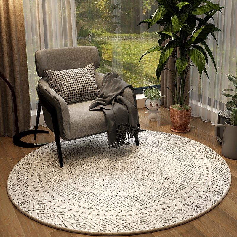 复古客厅圆形地毯书房垫衣橱梳妆台椅子垫子轻奢高级感卧室床边毯,居家布艺,地毯,淘宝优惠券,粉丝福利购,淘宝优惠卷