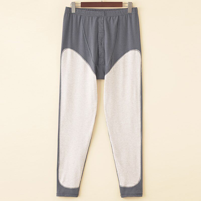 加肥加大码男士加厚秋裤内穿德绒羊毛护膝护腰毛裤宽松衬裤保暖裤