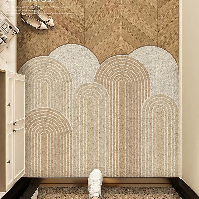 丝圈进门地垫侘寂奶油风家用玄关门垫防滑耐脏入户门脚垫可剪裁,居家布艺,入户地垫,淘宝优惠券,粉丝福利购,淘宝优惠卷