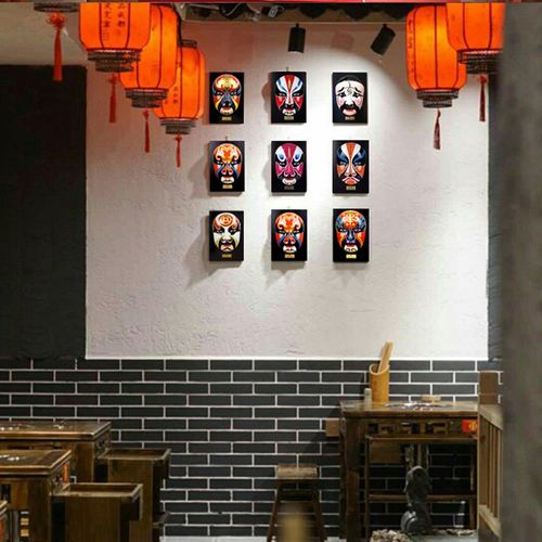 京剧面具脸谱挂件大号装饰摆件火锅店孙悟空财神国特色礼品送老外