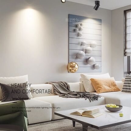 Miniz全光谱明装射灯可调角度led筒灯可折叠免开孔客厅吸顶天花灯