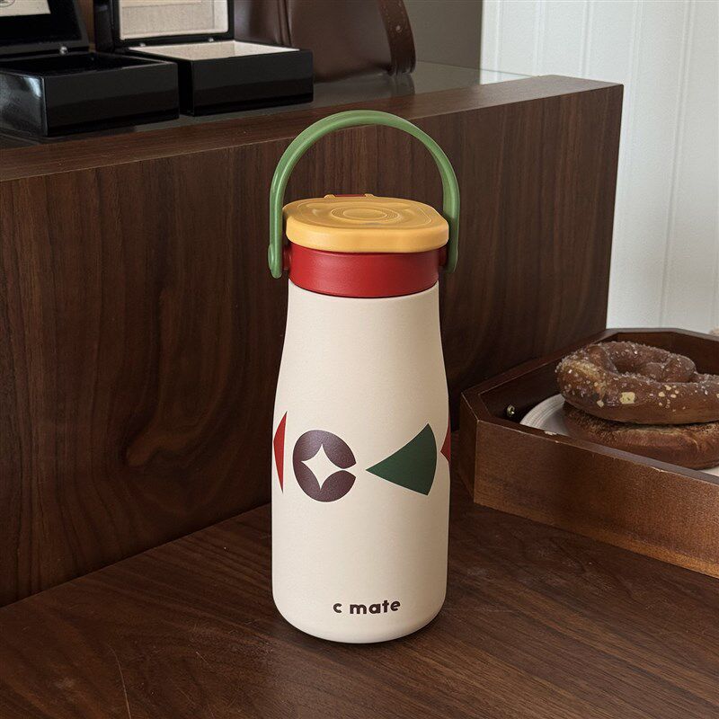 316陶瓷内胆保温杯女生高颜值水杯子2025新款覆古便携吸管咖啡杯