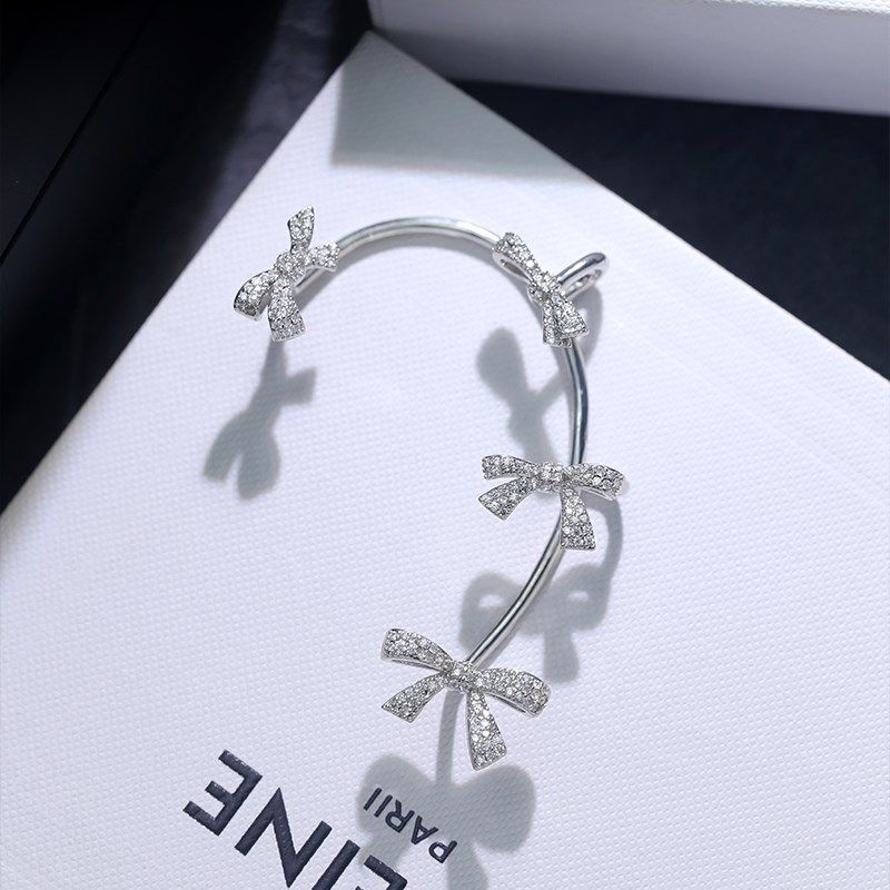 何家梦幻蝴蝶结耳挂女左耳无耳洞耳夹个性气质轻奢满钻高级感耳饰,饰品/流行首饰/时尚饰品新,耳夹,淘宝优惠券,粉丝福利购,淘宝优惠卷