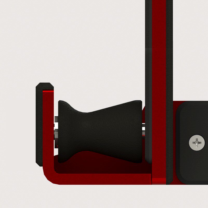 Rounex家用健身J型滚轴挂钩不锈钢/尼龙杠铃杆rep深蹲架配件卧推