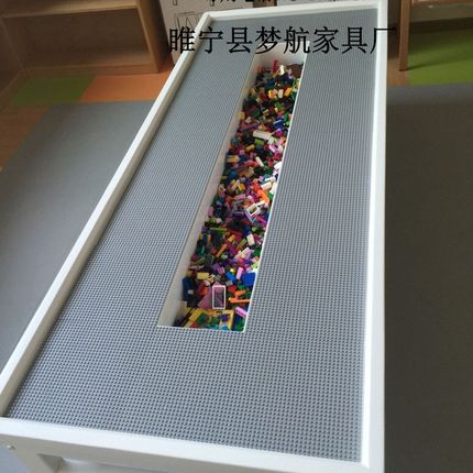 实木儿童玩具桌游戏桌子s多功能益智积木桌游收纳台幼儿游乐园设