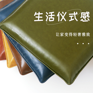 实木家具圈椅座 坐垫餐椅垫加厚皮革防滑餐椅垫卡座垫办公椅N中式