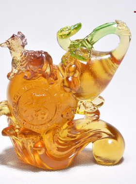 琉璃葫芦工艺礼品摆饰长辈领导生日祝福禄平安礼物车载办公桌装饰