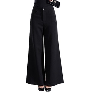 垂坠加长走秀舞裤 思迪娇春秋加绒阔腿裤 显瘦休闲裤 高腰甩裤 女长裤