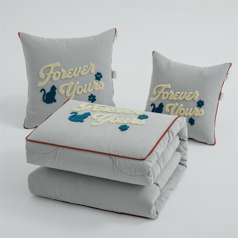 汽车抱枕被子两用多功能车载靠垫被沙发靠枕可折叠午睡空调枕头被