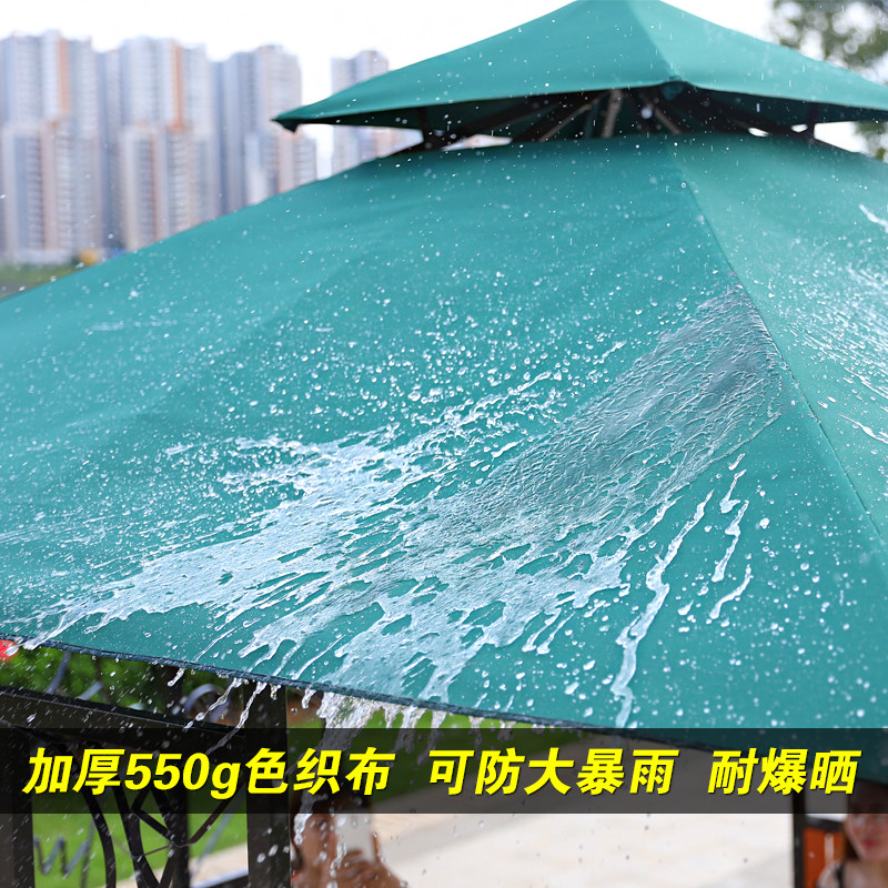 户外凉亭实木凉亭室外防腐木屋移动四角花园庭院铁质亭子遮阳家具