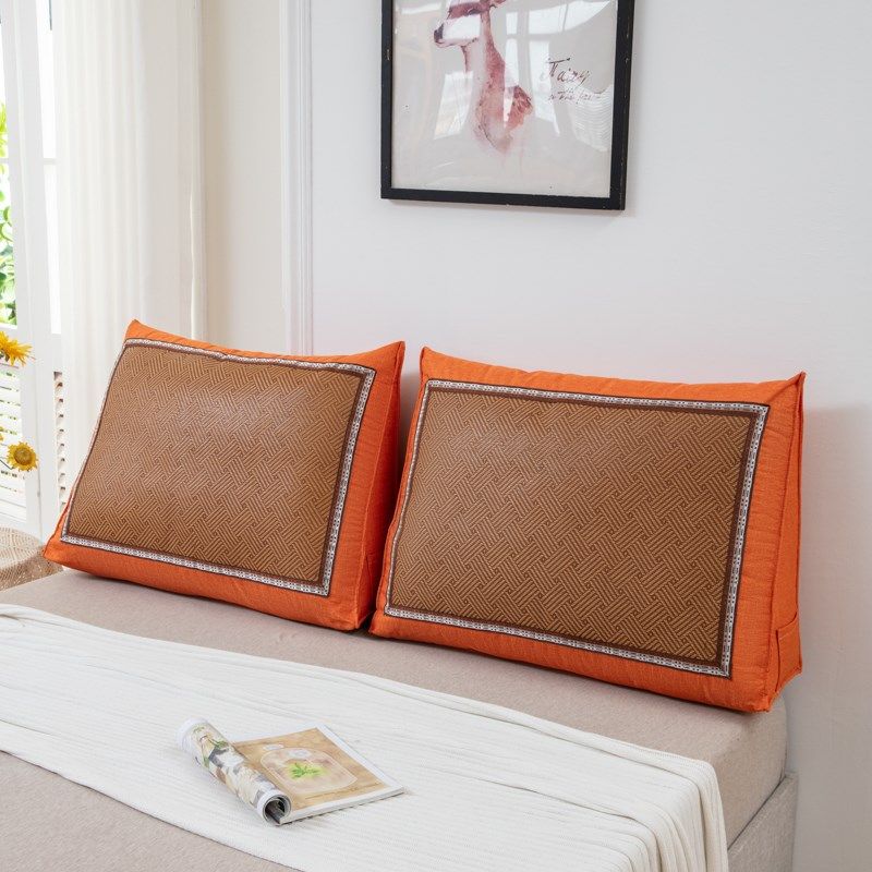 夏季卧室床上靠背垫凉席背靠枕沙发藤席靠垫夏凉榻榻米床靠大软包,居家布艺,床头靠垫,淘宝优惠券,粉丝福利购,淘宝优惠卷