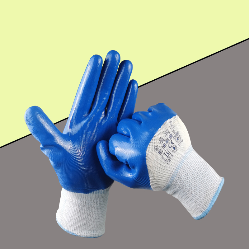 丁腈浸胶防油耐磨王劳保手套全挂薄款工作劳动化工防水园艺杀鱼