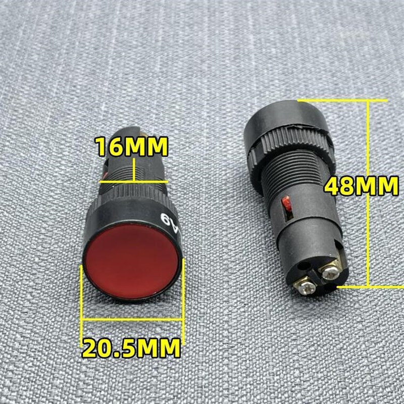 LA9按钮开关机床车床快速走刀松刀按钮自复位按键开关红绿色16mm