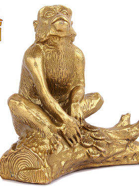 天御阁纯铜12十二生肖猴摆件工艺品招财客厅办公室家居装饰品礼品