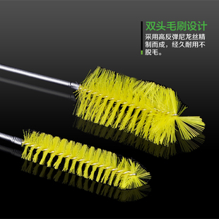 水管刷子 水管清洁刷鱼缸过滤器清洗刷 弹簧式不锈钢可洗90度弯管