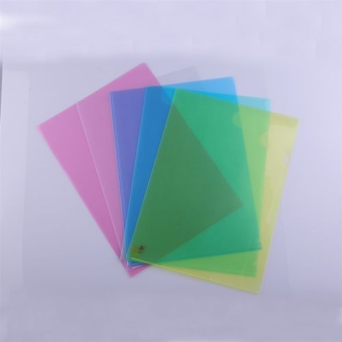 富得快E310单页夹透明L型文件夹单片夹透明a4彩色二页文件保护套