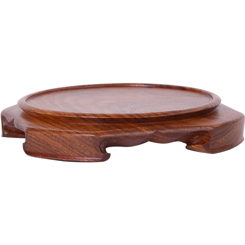 实木底座花梨整木雕刻玉器佛像紫砂茶壶花瓶花盆微型盆景茶杯底座