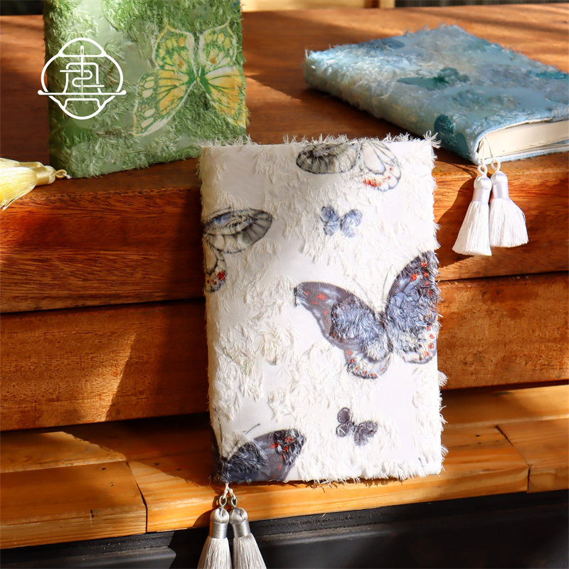 真我 羽衣蝶 流苏肌理手工布书衣套装A5A6手帐本手账封套日记本,文具电教/文化用品/商务用品,手帐/日程本/计划本,淘宝优惠券,粉丝福利购,淘宝优惠卷