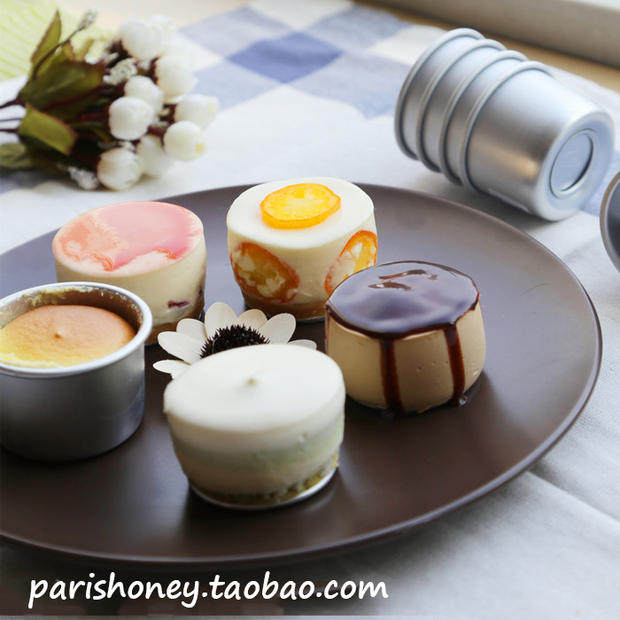 2寸活底圆形蛋糕模 戚风小蛋糕模具慕斯布丁模 烘焙模具 5个入,厨房/烹饪用具,烘焙模具,淘宝优惠券,粉丝福利购,淘宝优惠卷