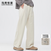 男士 冬季 时尚 马克华菲休闲裤 高级感重磅加绒保暖复古通勤直筒西裤