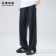 马克华菲休闲裤 子加绒直筒抽绳运动卫裤 男士 秋冬高街垂坠感潮流裤