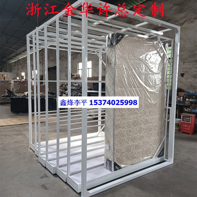金属烤漆床垫储藏柜海绵床垫立式抽拉架棕垫展示架硅胶床垫展示柜