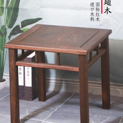 鸡翅木四方桌实木茶桌餐桌红木家具家用小户型古典小桌子阳台休闲