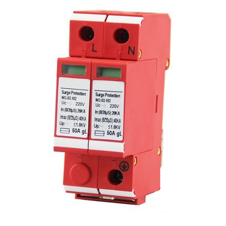 二级电源防避雷模块单相220V 20-40KA浪涌保护器2P配电箱柜机房用