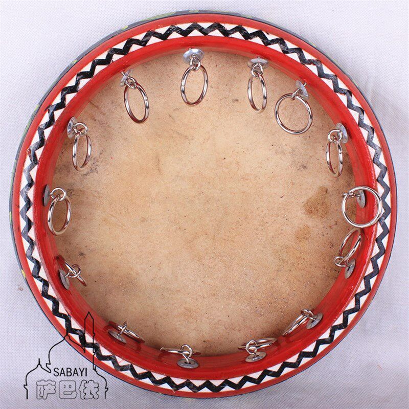 新疆维吾尔手工民族乐器彩绘手鼓舞蹈演出新疆饭店装饰鼓新疆手鼓